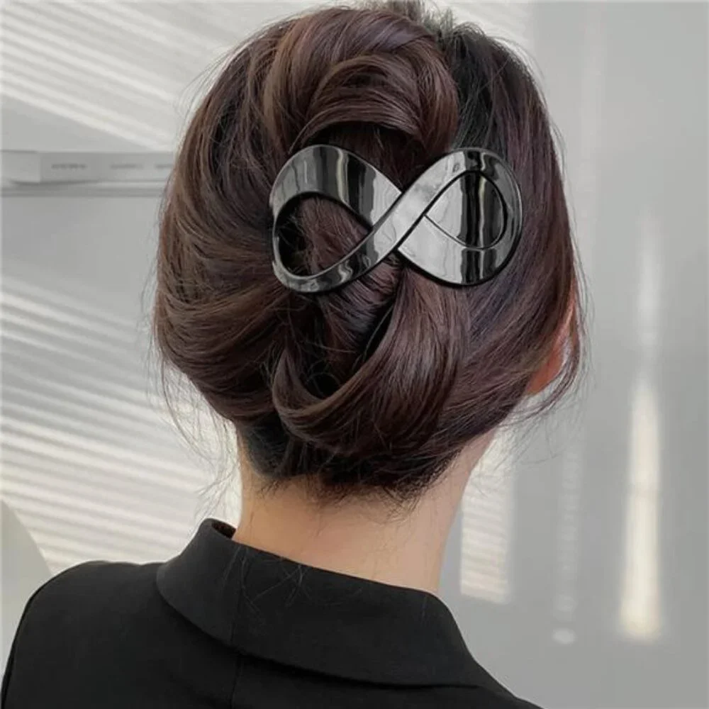 4 Pcs French Concord Flat Hair Clips, 3.35 Inch Curved Hair Claw Alligator Hair